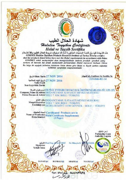 Gimdes Halal Certificate - 2