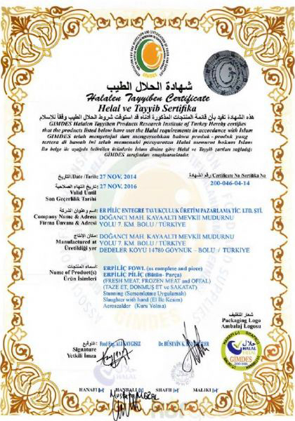 Gimdes Halal Certificate